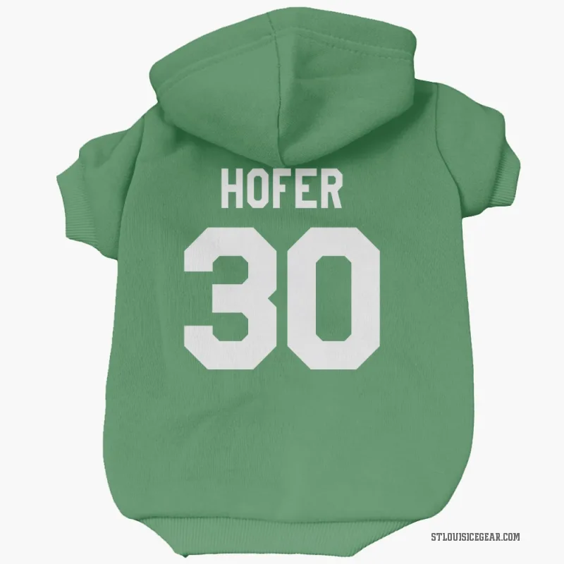 Joel Hofer Green St. Louis Blues Cat & Dog Pet Hoodie