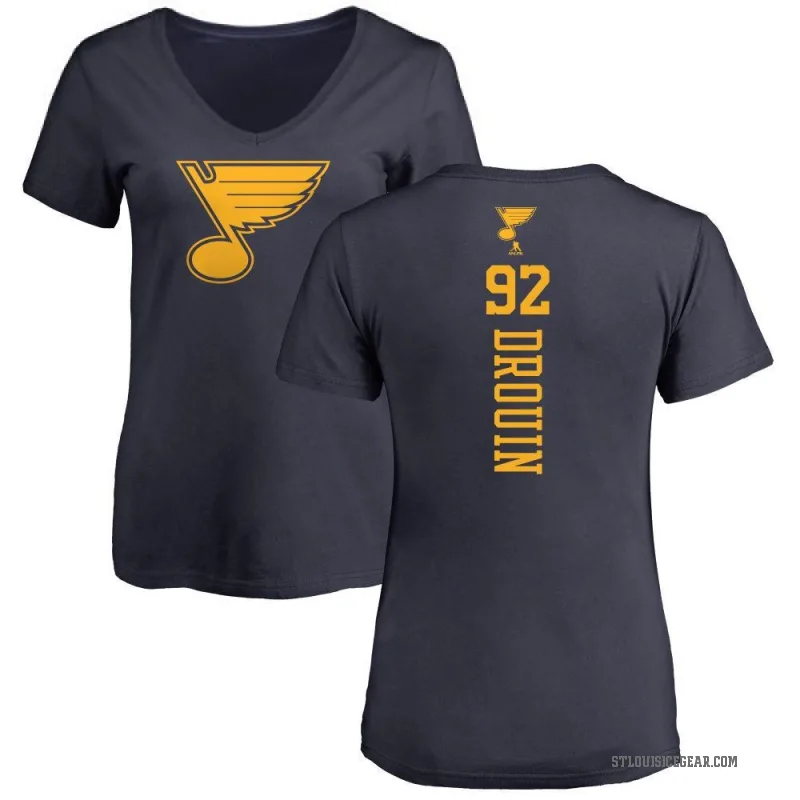 Jonathan Drouin Women's Navy St. Louis Blues One Color Backer T-Shirt -