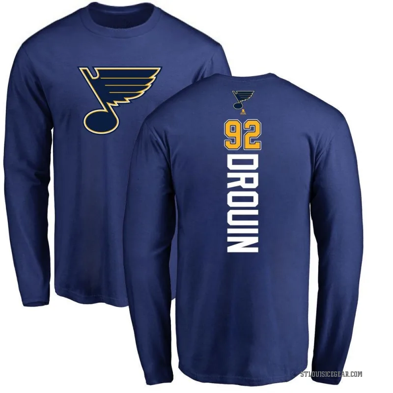 Jonathan Drouin Youth Royal St. Louis Blues Backer Long Sleeve T-Shirt -