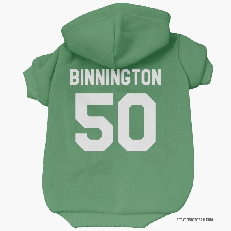 Jordan Binnington  Green St. Louis Blues  Cat & Dog Pet Hoodie
