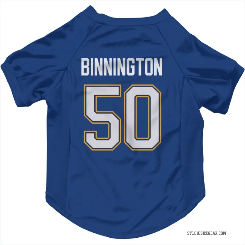 Jordan Binnington  Royal St. Louis Blues  Cat & Dog Pet Jersey