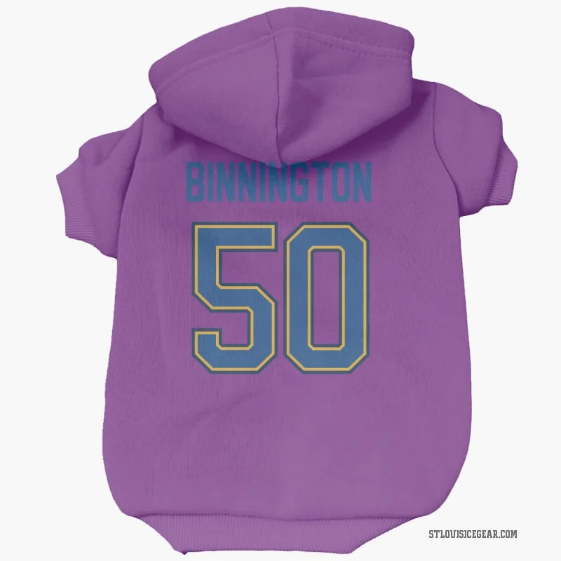 Jordan Binnington  White St. Louis Blues  Cat & Dog Pet Hoodie