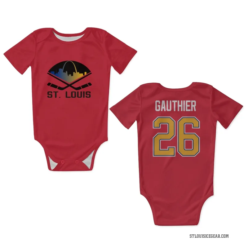Julien Gauthier  Red St. Louis Blues  Newborn & Infant Bodysuit