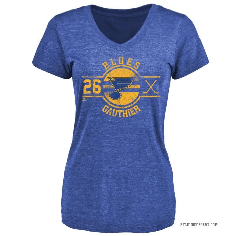 Julien Gauthier Women's Royal St. Louis Blues Insignia T-Shirt -