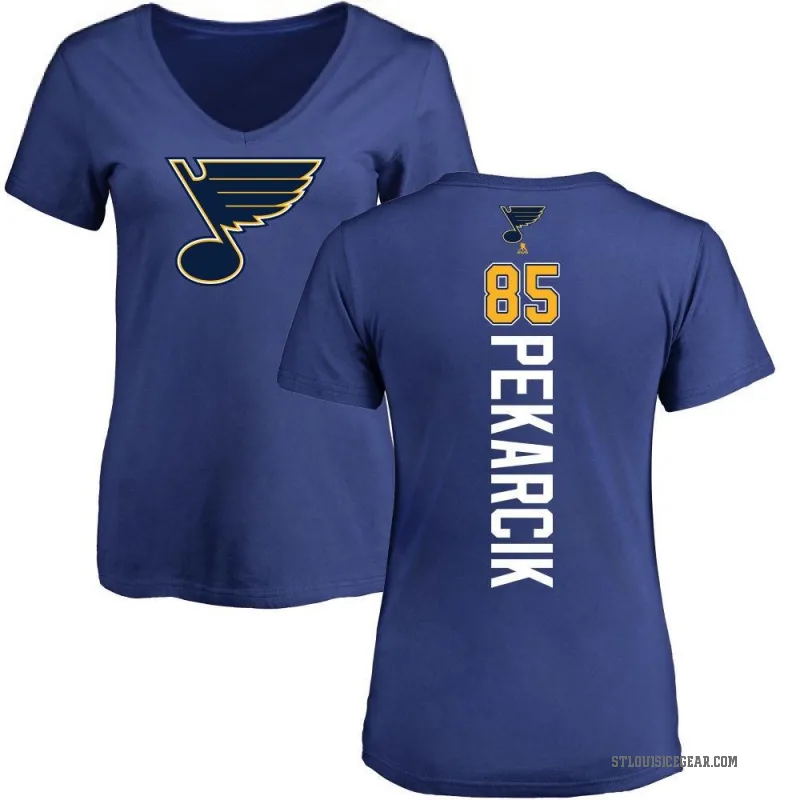 Juraj Pekarcik Women's Blue St. Louis Blues Backer T-Shirt -