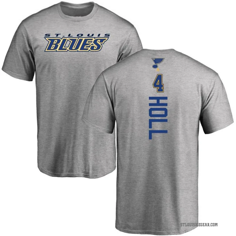 Justin Holl Men's Ash St. Louis Blues Backer T-Shirt -