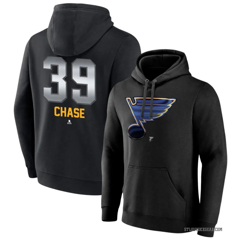 Kelly Chase Youth Black St. Louis Blues Branded Midnight Mascot Logo Pullover Hoodie
