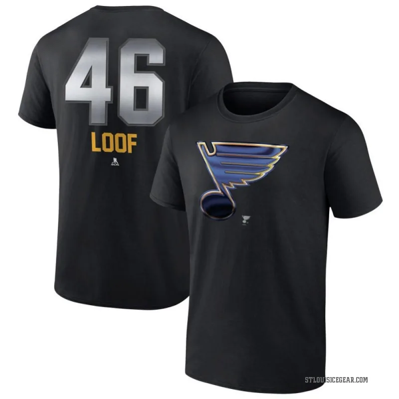 Leo Loof Men's Black St. Louis Blues Midnight Mascot Logo T-Shirt