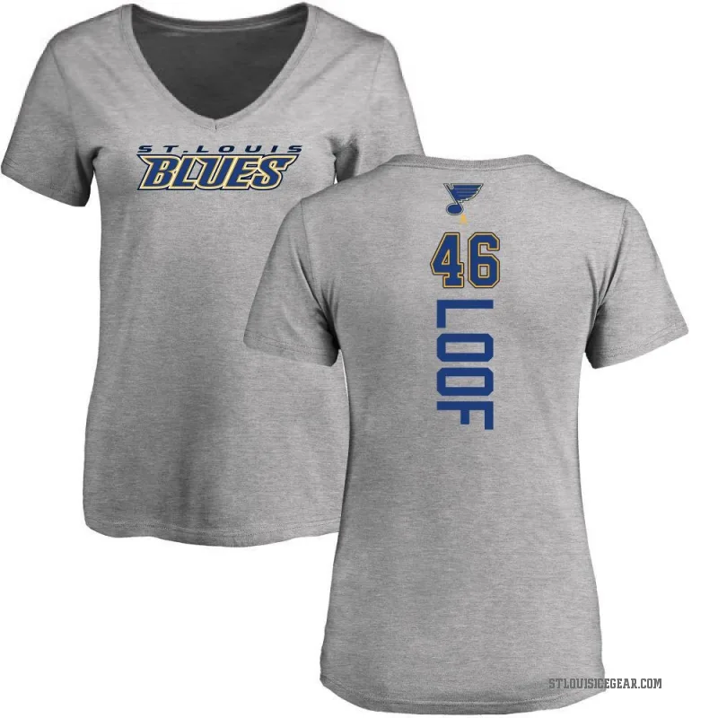Leo Loof Women's Ash St. Louis Blues Backer T-Shirt -