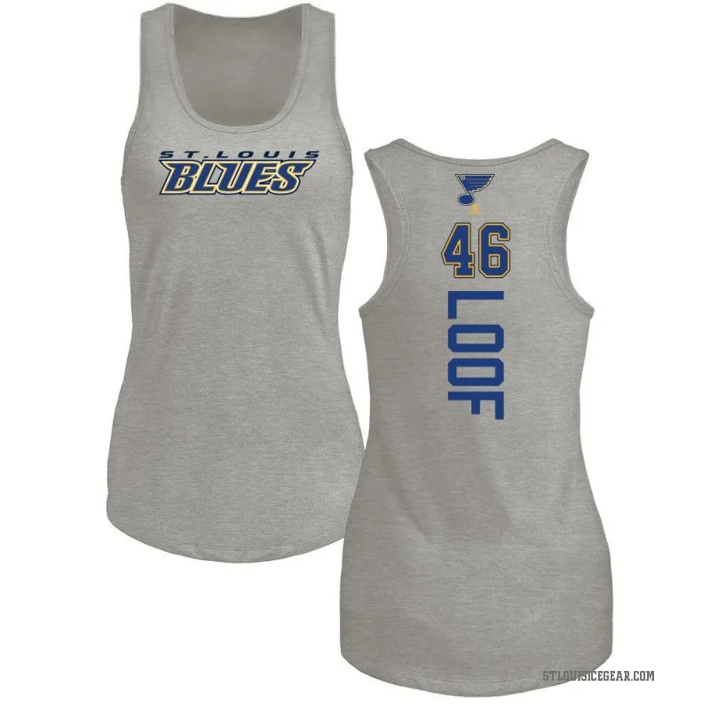 Leo Loof Women's Ash St. Louis Blues Backer Tank Top -