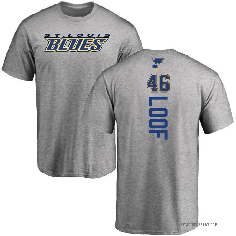 Leo Loof Youth Ash St. Louis Blues Backer T-Shirt -