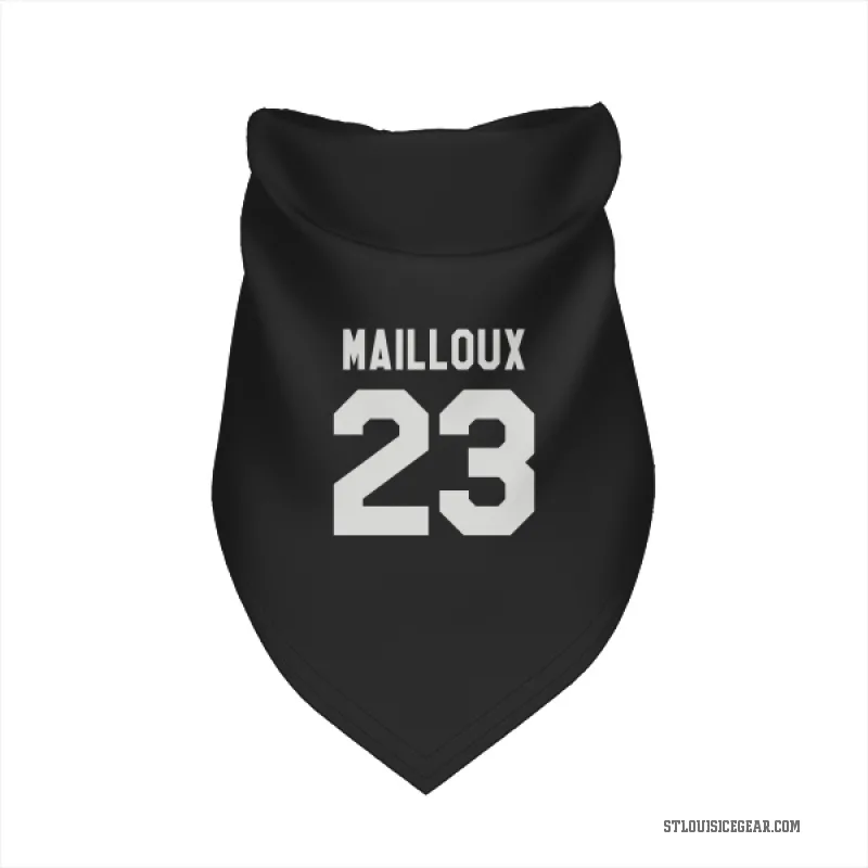 Logan Mailloux  Black St. Louis Blues  Cat & Dog Pet Bandana