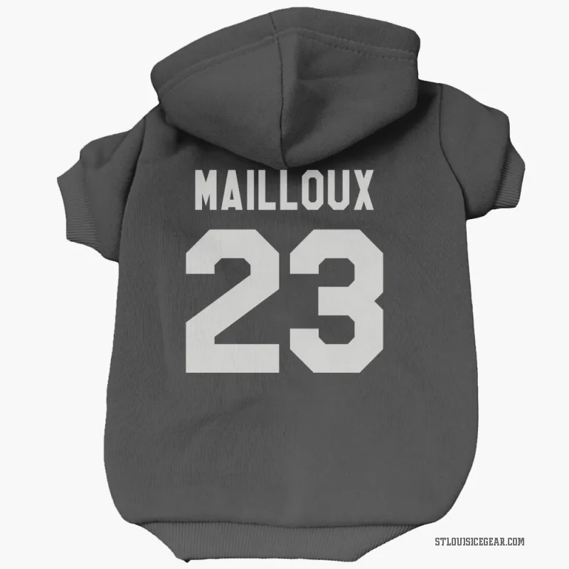 Logan Mailloux  Black St. Louis Blues  Cat & Dog Pet Hoodie