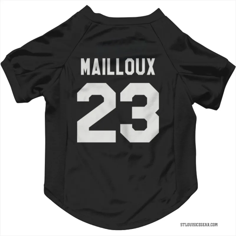 Logan Mailloux  Black St. Louis Blues  Cat & Dog Pet Jersey