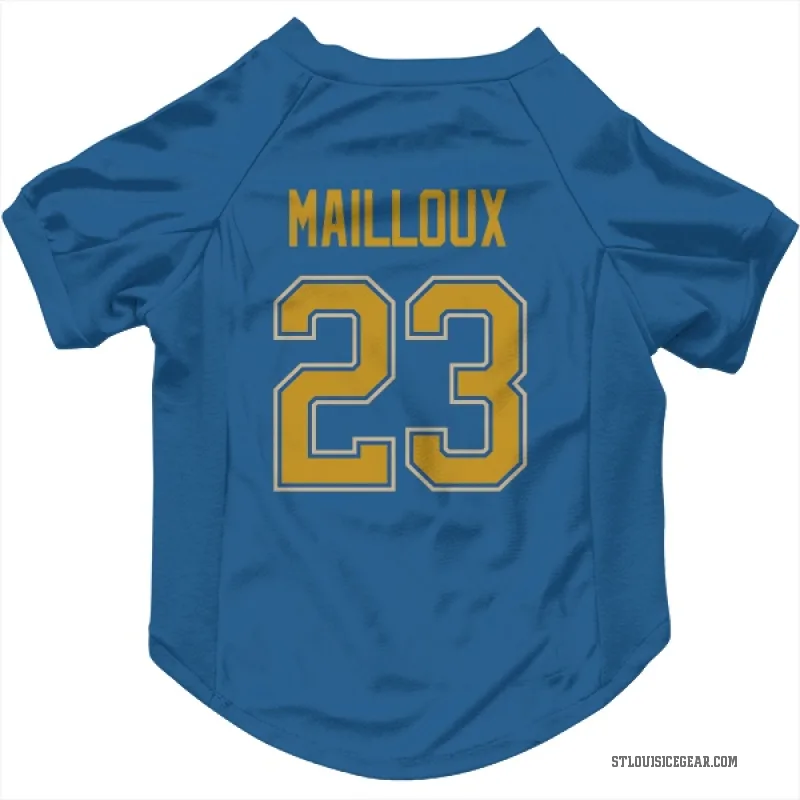 Logan Mailloux  Blue St. Louis Blues  Cat & Dog Pet Jersey