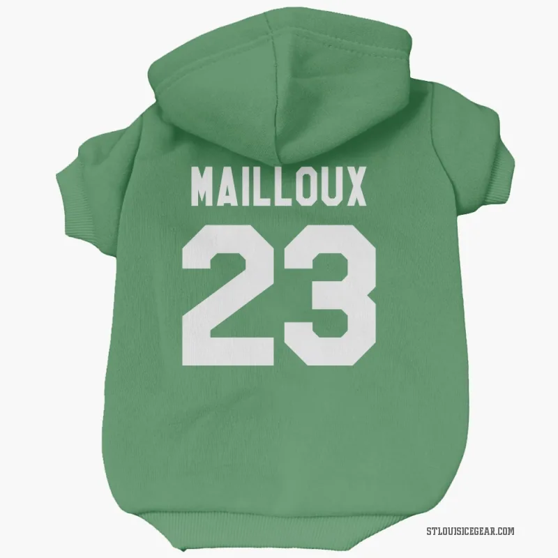 Logan Mailloux  Green St. Louis Blues  Cat & Dog Pet Hoodie