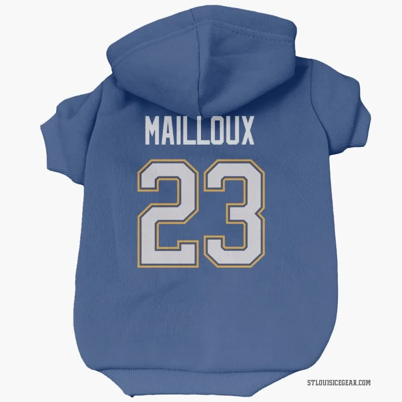 Logan Mailloux  Royal St. Louis Blues  Cat & Dog Pet Hoodie