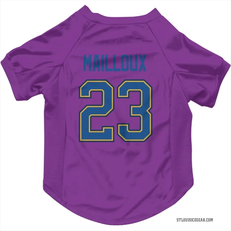 Logan Mailloux  White St. Louis Blues  Cat & Dog Pet Jersey
