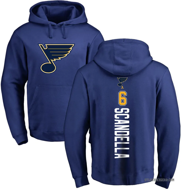 Marco Scandella Youth Royal St. Louis Blues Branded Backer Pullover Hoodie