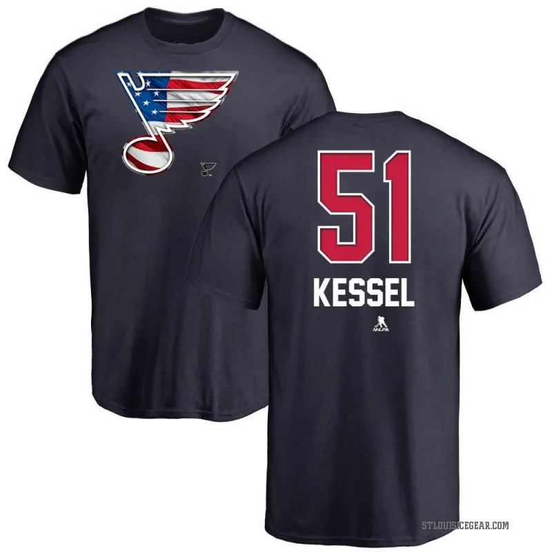 Matthew Kessel Men's Navy St. Louis Blues Name and Number Banner Wave T-Shirt -