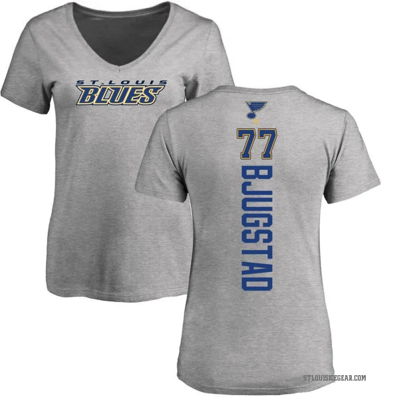 Nick Bjugstad Women's Ash St. Louis Blues Backer T-Shirt -
