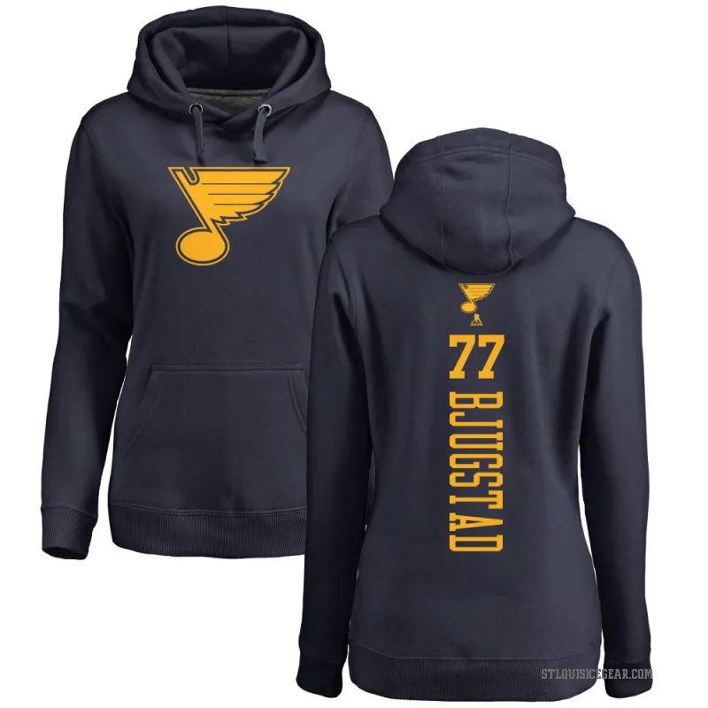 Nick Bjugstad Women's Navy St. Louis Blues Branded One Color Backer Pullover Hoodie