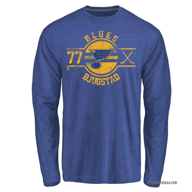Nick Bjugstad Youth Royal St. Louis Blues Insignia Long Sleeve T-Shirt -