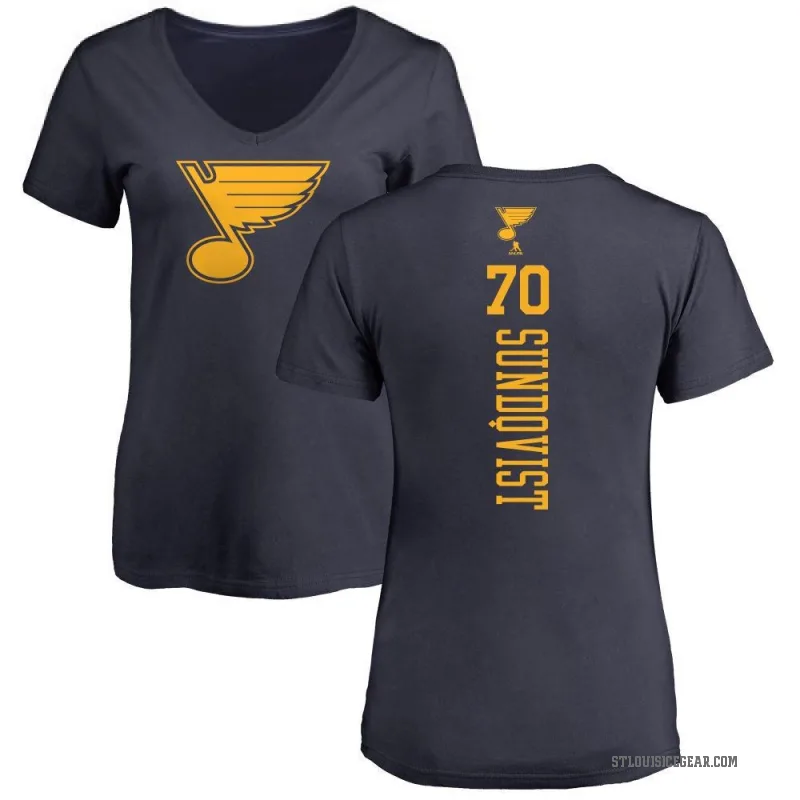 Oskar Sundqvist Women's Navy St. Louis Blues One Color Backer T-Shirt -