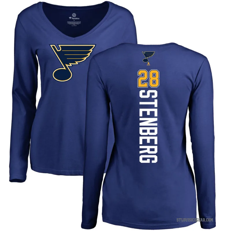 Otto Stenberg Women's Blue St. Louis Blues Branded Backer Pullover Hoodie