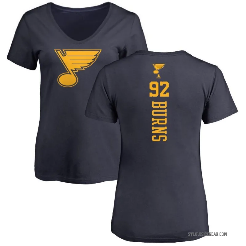 Quinton Burns Women's Navy St. Louis Blues One Color Backer T-Shirt -