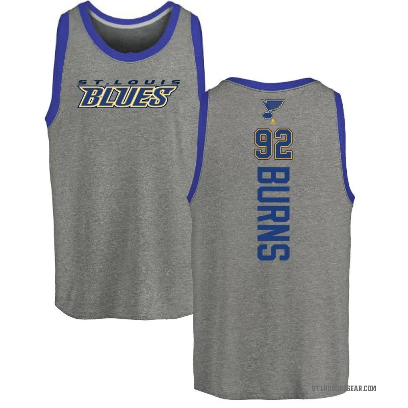 Quinton Burns Youth Ash St. Louis Blues Backer Tank Top -