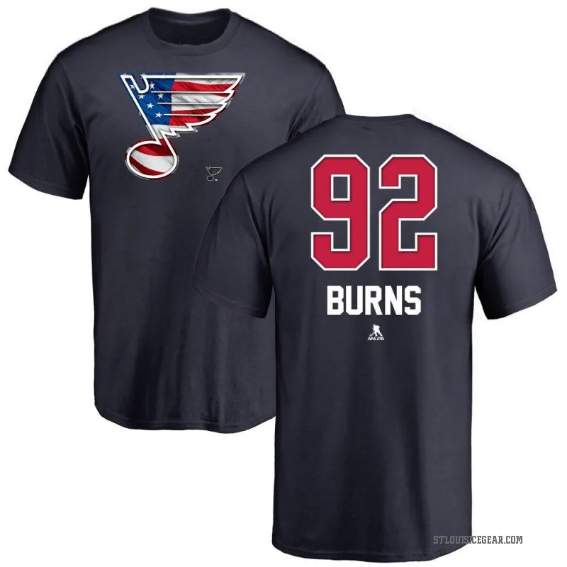 Quinton Burns Youth Navy St. Louis Blues Name and Number Banner Wave T-Shirt -