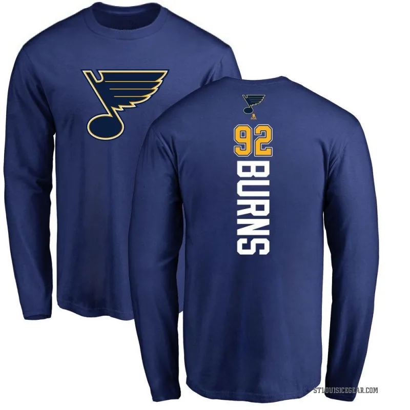 Quinton Burns Youth Royal St. Louis Blues Backer Long Sleeve T-Shirt -