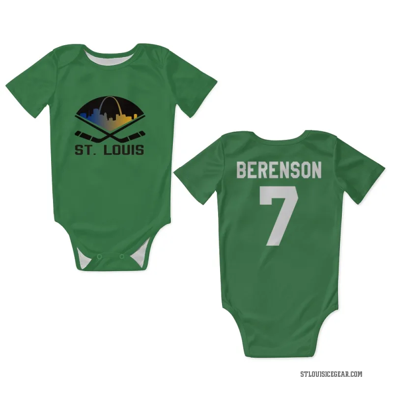 Red Berenson  Green St. Louis Blues  Newborn & Infant Bodysuit