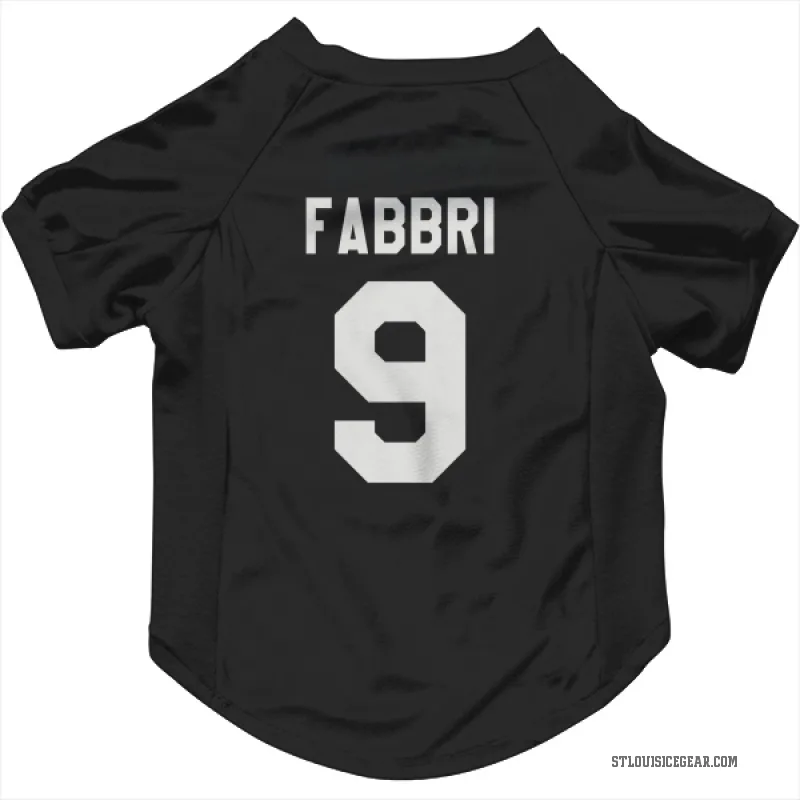 Robby Fabbri  Black St. Louis Blues  Cat & Dog Pet Jersey