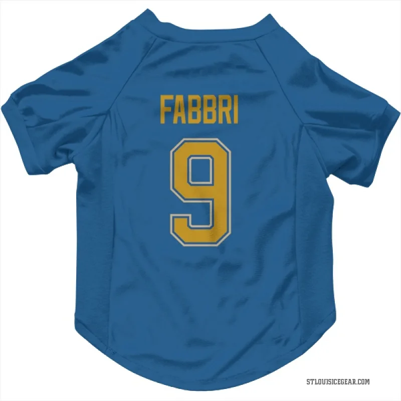 Robby Fabbri  Blue St. Louis Blues  Cat & Dog Pet Jersey