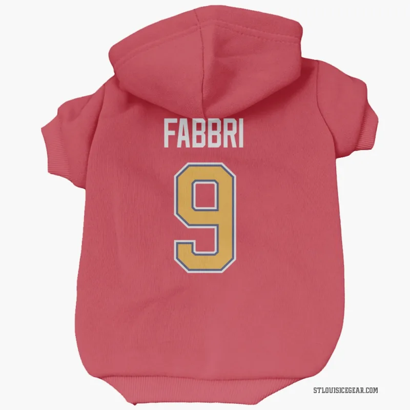 Robby Fabbri  Red St. Louis Blues  Cat & Dog Pet Hoodie