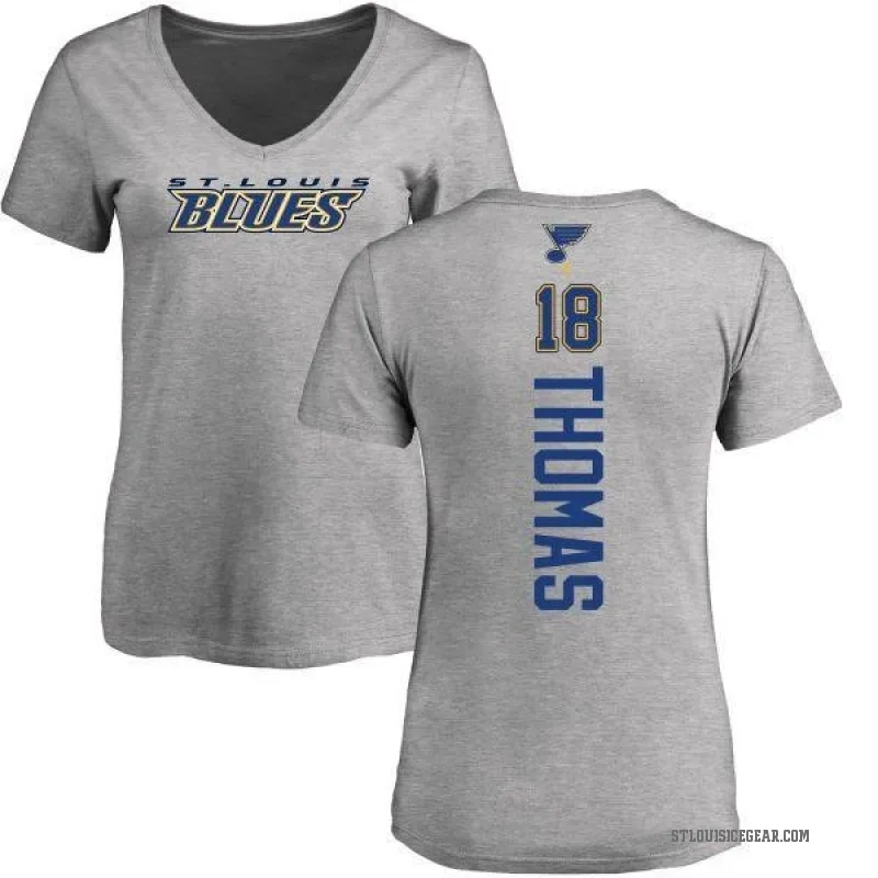 Robert Thomas Women's Ash St. Louis Blues Backer T-Shirt -