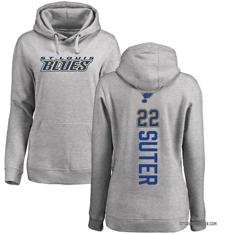 Ryan Suter Women's St. Louis Blues Branded Ash Backer Pullover Hoodie