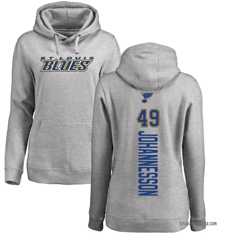 Samuel Johannesson Women's St. Louis Blues Branded Ash Backer Pullover Hoodie