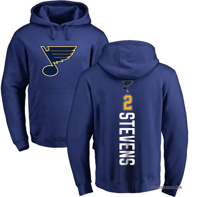 Scott Stevens Men's Royal St. Louis Blues Branded Backer Pullover Hoodie