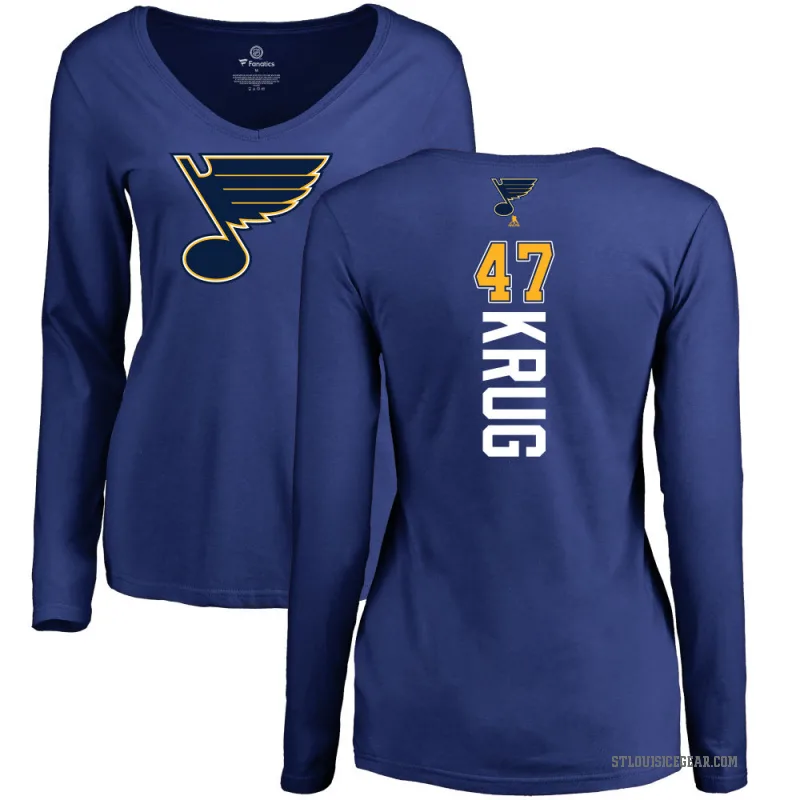 Torey Krug Women's Blue St. Louis Blues Branded Backer Pullover Hoodie