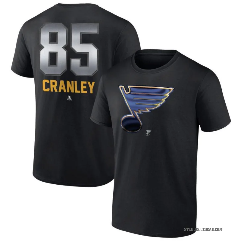 Will Cranley Youth Black St. Louis Blues Midnight Mascot Logo T-Shirt