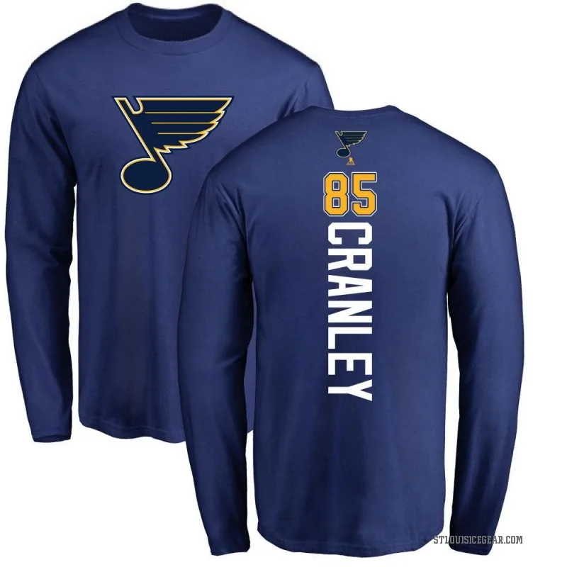 Will Cranley Youth Royal St. Louis Blues Backer Long Sleeve T-Shirt -