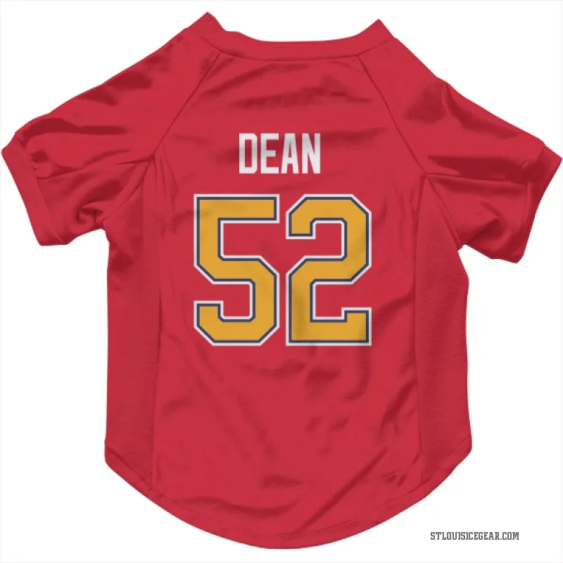 Zach Dean  Red St. Louis Blues  Cat & Dog Pet Jersey