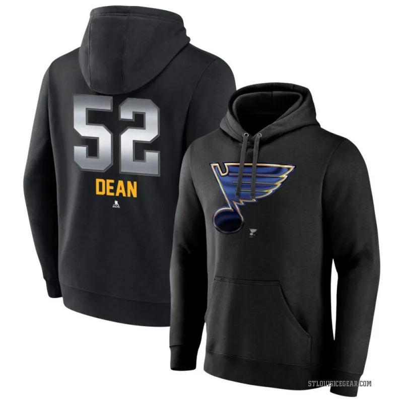 Zach Dean Youth Black St. Louis Blues Branded Midnight Mascot Logo Pullover Hoodie